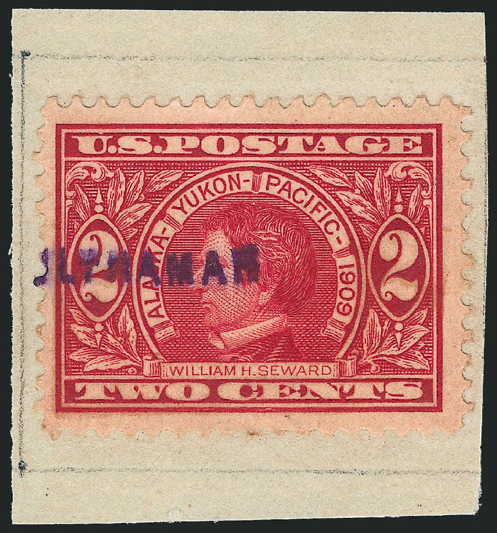 Values of US Stamp Scott Cat. # 370 - 2c 1909 Alaska-Yukon Exposition. Robert Siegel Auction Galleries, Dec 2010, Sale 1003, Lot 5009