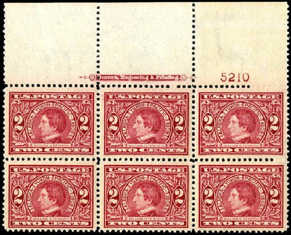US Stamp Prices Scott Catalog #370: 1909 2c Alaska-Yukon Exposition. Matthew Bennett International, Dec 2008, Sale 330, Lot 1760