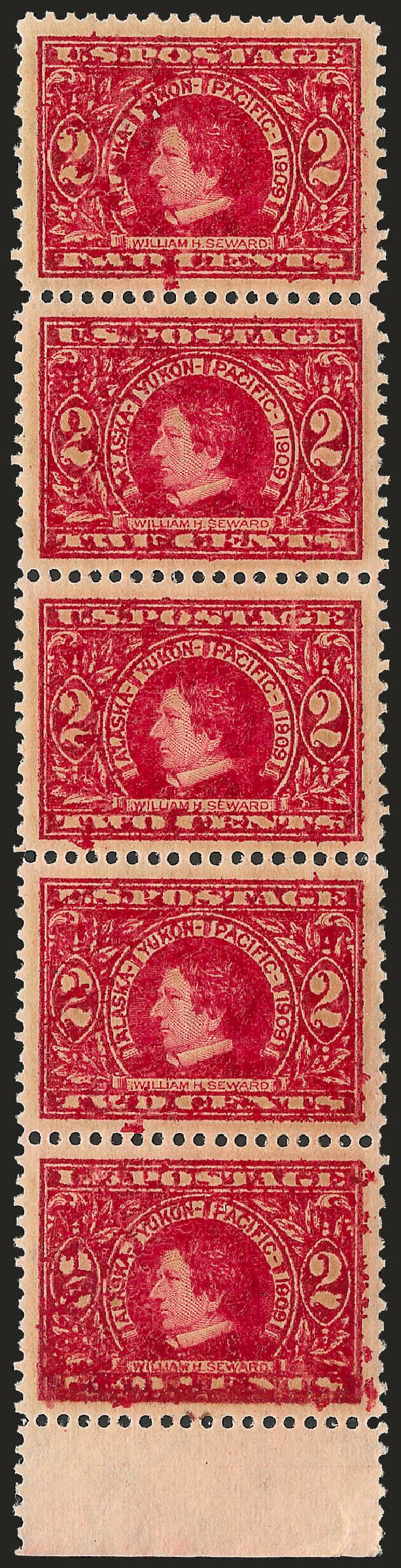 US Stamp Values Scott Cat. # 370 - 1909 2c Alaska-Yukon Exposition. Robert Siegel Auction Galleries, Apr 2010, Sale 984, Lot 824