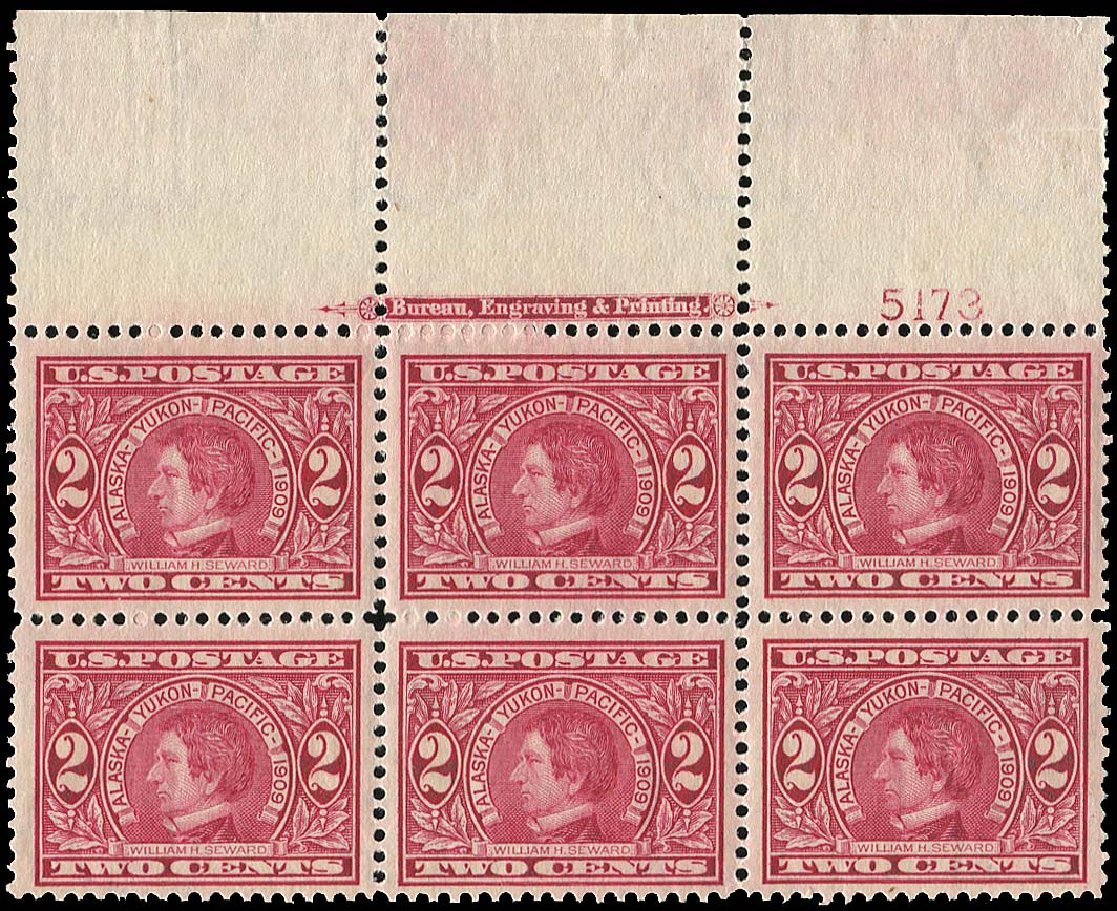 US Stamp Price Scott Cat. # 370: 1909 2c Alaska-Yukon Exposition. Regency-Superior, Nov 2014, Sale 108, Lot 1305