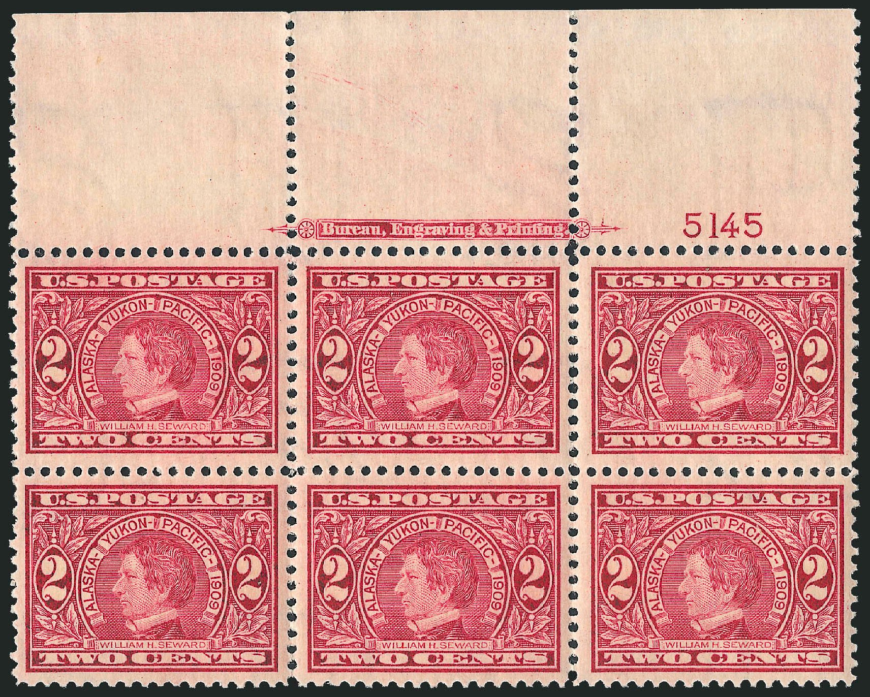 US Stamps Price Scott 370 - 2c 1909 Alaska-Yukon Exposition. Robert Siegel Auction Galleries, Apr 2009, Sale 971, Lot 1636