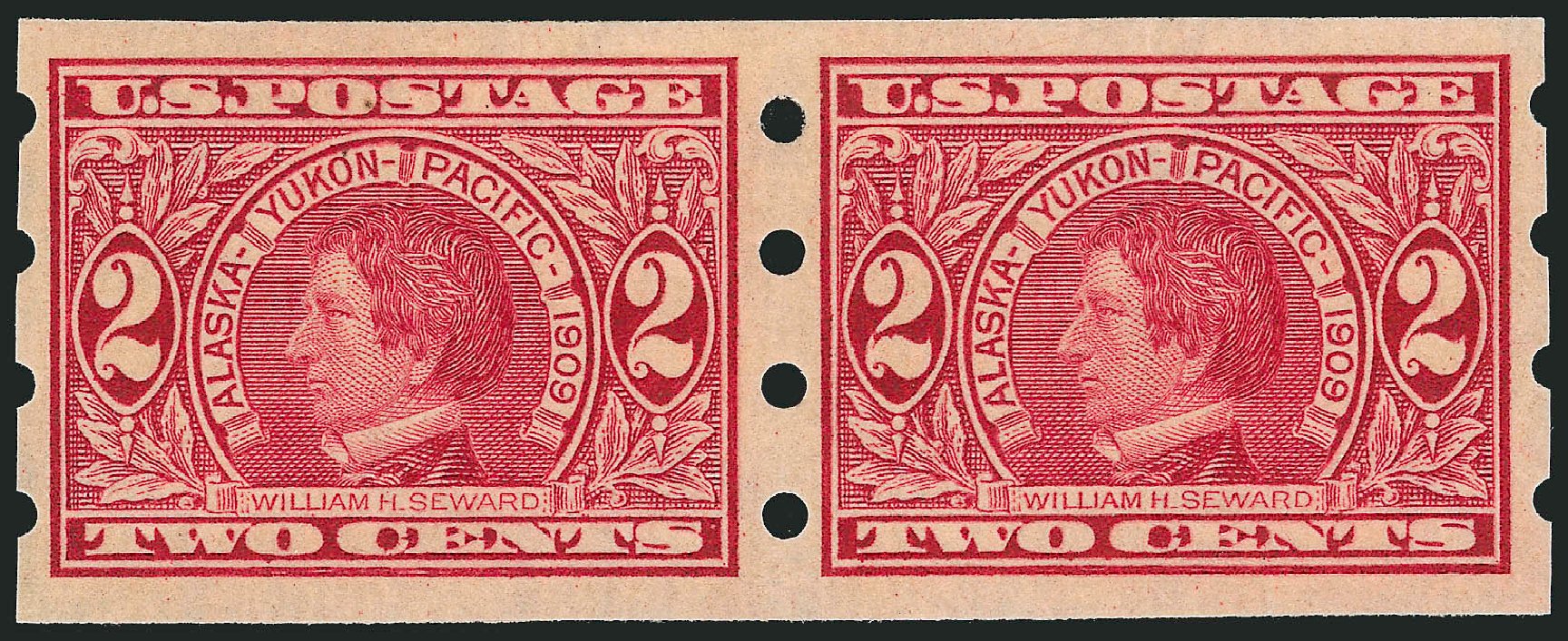 Value of US Stamps Scott # 371 - 1909 2c Alaska-Yukon Exposition Imperf. Robert Siegel Auction Galleries, Dec 2010, Sale 1003, Lot 5027
