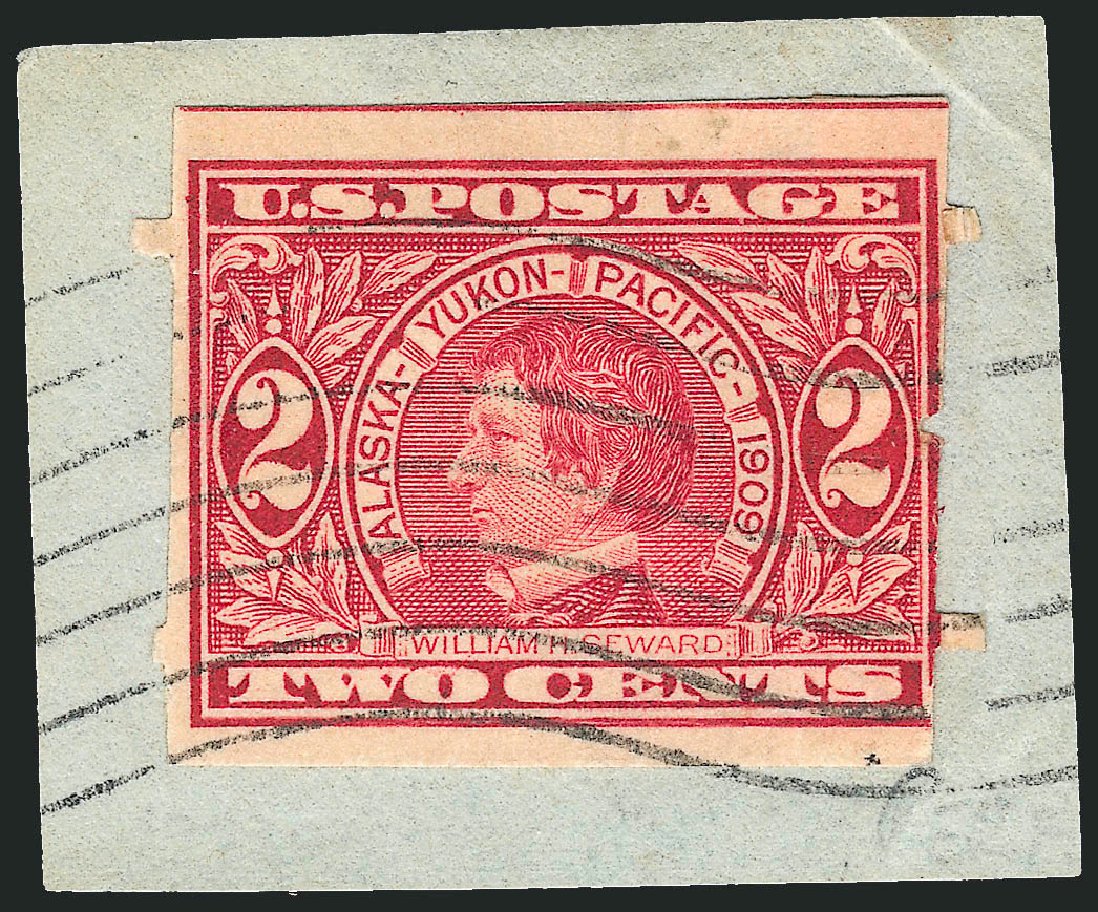 Price of US Stamps Scott 371 - 1909 2c Alaska-Yukon Exposition Imperf. Robert Siegel Auction Galleries, Dec 2010, Sale 1003, Lot 5037