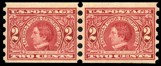 Costs of US Stamps Scott Catalogue # 371: 1909 2c Alaska-Yukon Exposition Imperf. Matthew Bennett International, Mar 2011, Sale 337, Lot 3158