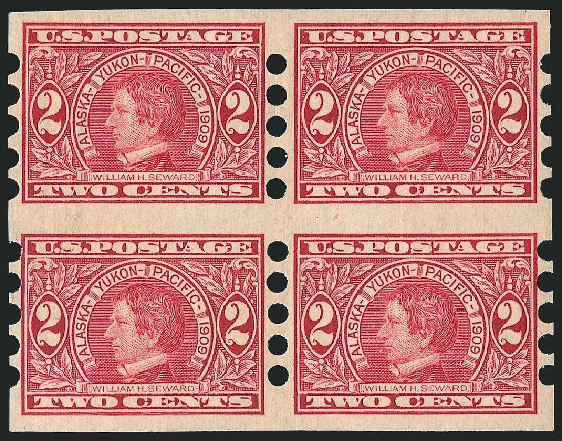 Cost of US Stamps Scott Catalog 371: 2c 1909 Alaska-Yukon Exposition Imperf. Robert Siegel Auction Galleries, Dec 2010, Sale 1003, Lot 5028
