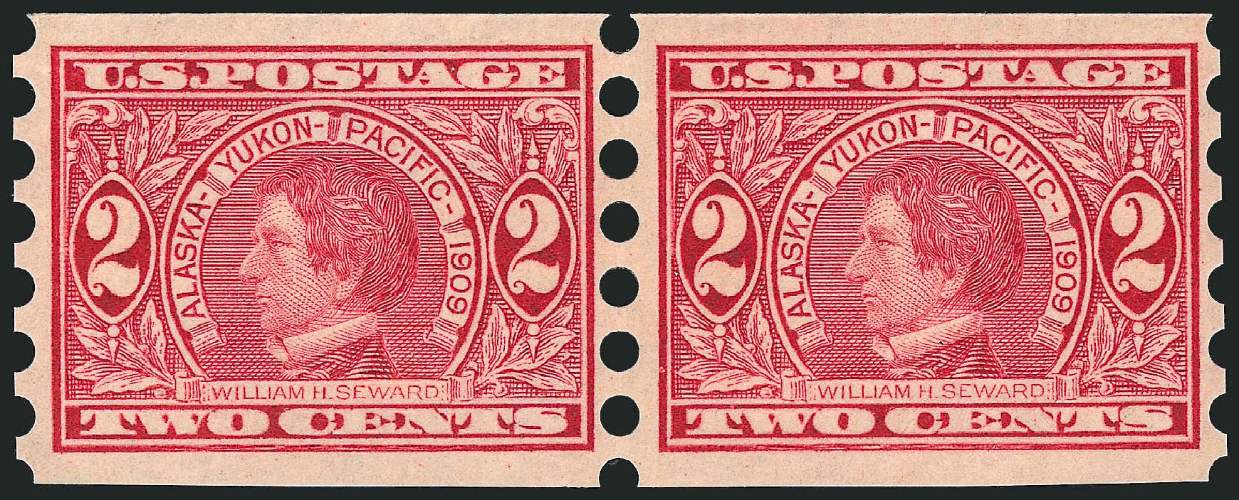 Cost of US Stamp Scott Cat. 371 - 2c 1909 Alaska-Yukon Exposition Imperf. Robert Siegel Auction Galleries, Dec 2008, Sale 967, Lot 4568
