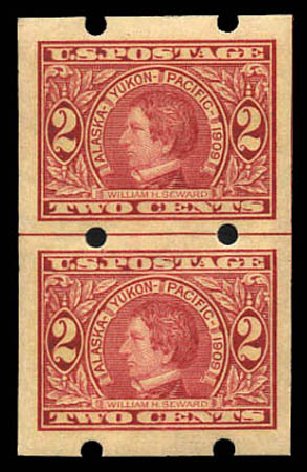 US Stamp Prices Scott Catalog # 371 - 2c 1909 Alaska-Yukon Exposition Imperf. Matthew Bennett International, Mar 2011, Sale 336, Lot 1380