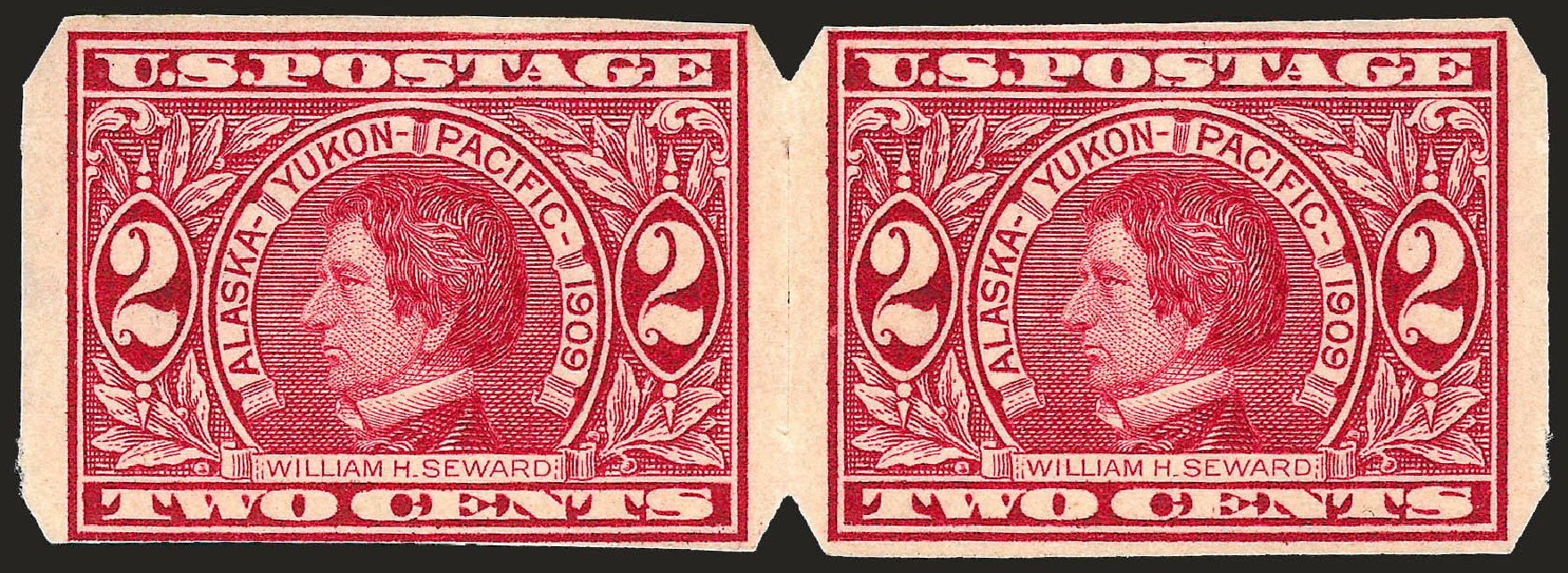 Costs of US Stamp Scott Cat. #371: 2c 1909 Alaska-Yukon Exposition Imperf. Robert Siegel Auction Galleries, Dec 2008, Sale 967, Lot 4611