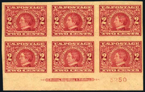 US Stamps Prices Scott # 371: 1909 2c Alaska-Yukon Exposition Imperf. Harmer-Schau Auction Galleries, Feb 2010, Sale 84, Lot 1554