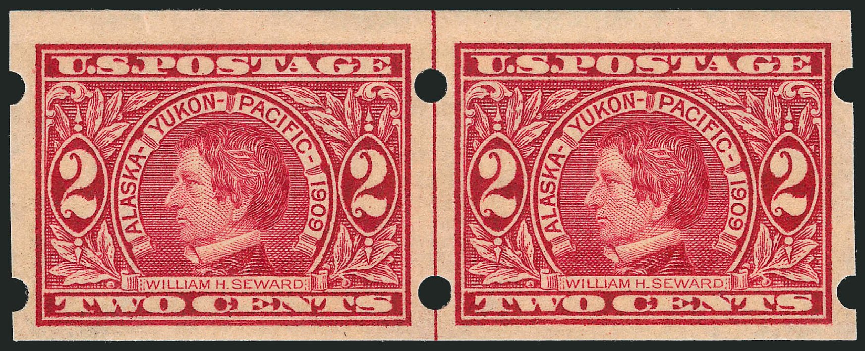 Costs of US Stamp Scott Catalog 371 - 2c 1909 Alaska-Yukon Exposition Imperf. Robert Siegel Auction Galleries, Dec 2010, Sale 1003, Lot 5024
