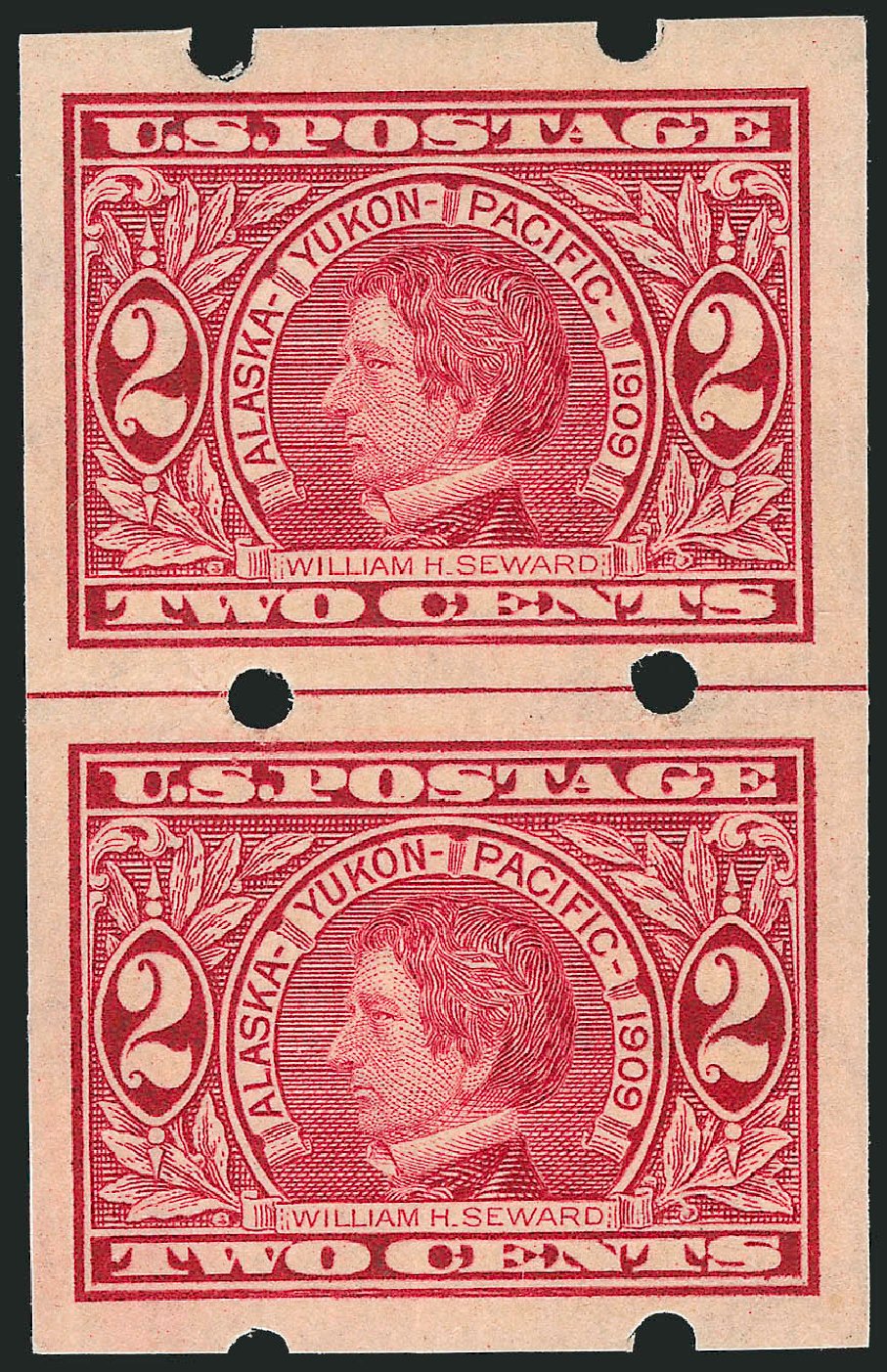 US Stamp Value Scott Cat. #371 - 2c 1909 Alaska-Yukon Exposition Imperf. Robert Siegel Auction Galleries, Dec 2010, Sale 1003, Lot 5025