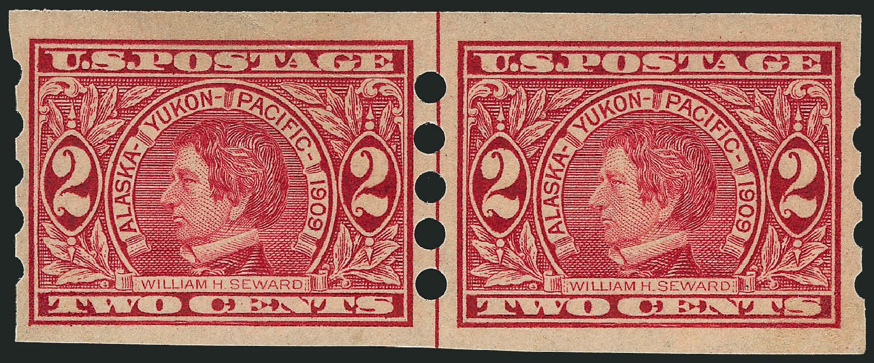 Value of US Stamp Scott Catalogue #371: 1909 2c Alaska-Yukon Exposition Imperf. Robert Siegel Auction Galleries, Dec 2010, Sale 1003, Lot 5032