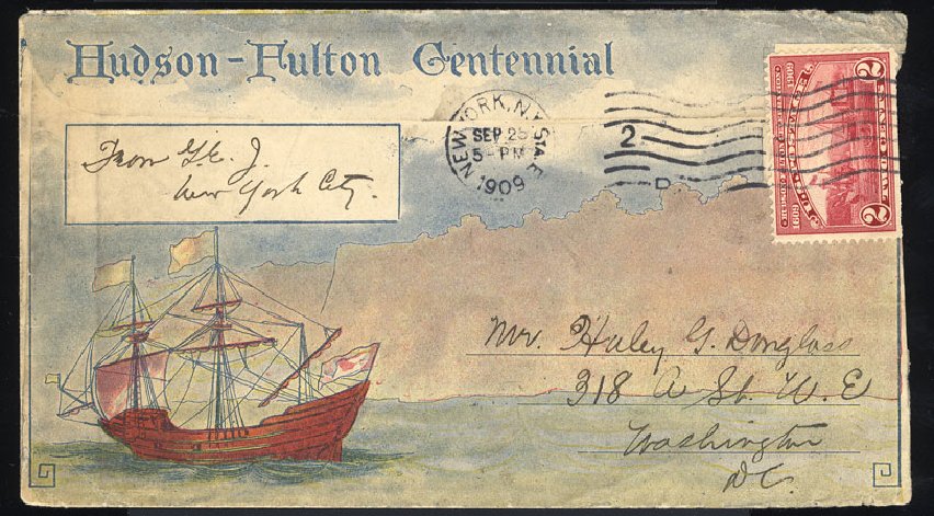 Value of US Stamps Scott Catalog 372: 2c 1909 Hudson-Fulton. Cherrystone Auctions, Nov 2008, Sale 200811, Lot 1114
