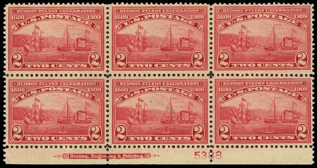 Value of US Stamps Scott Catalog # 372: 2c 1909 Hudson-Fulton. Daniel Kelleher Auctions, Aug 2012, Sale 631, Lot 1135