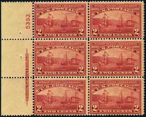 Costs of US Stamp Scott Cat. # 372: 2c 1909 Hudson-Fulton. Harmer-Schau Auction Galleries, May 2012, Sale 93, Lot 352