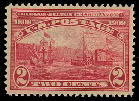 Costs of US Stamps Scott Catalogue 372: 1909 2c Hudson-Fulton. Daniel Kelleher Auctions, Aug 2012, Sale 631, Lot 1133