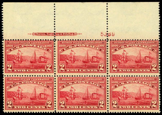 US Stamp Price Scott Catalog #372: 1909 2c Hudson-Fulton. Daniel Kelleher Auctions, Mar 2013, Sale 635, Lot 483