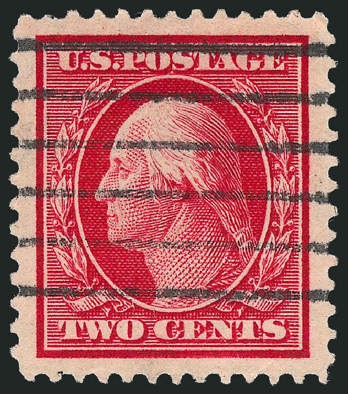 US Stamp Value Scott Catalog 375 - 2c 1910 Washington Perf 12. Robert Siegel Auction Galleries, Dec 2008, Sale 967, Lot 4704