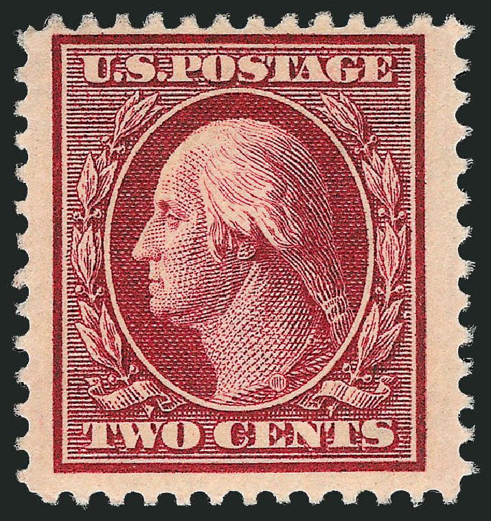 Value of US Stamps Scott # 375 - 2c 1910 Washington Perf 12. Robert Siegel Auction Galleries, Apr 2010, Sale 984, Lot 834