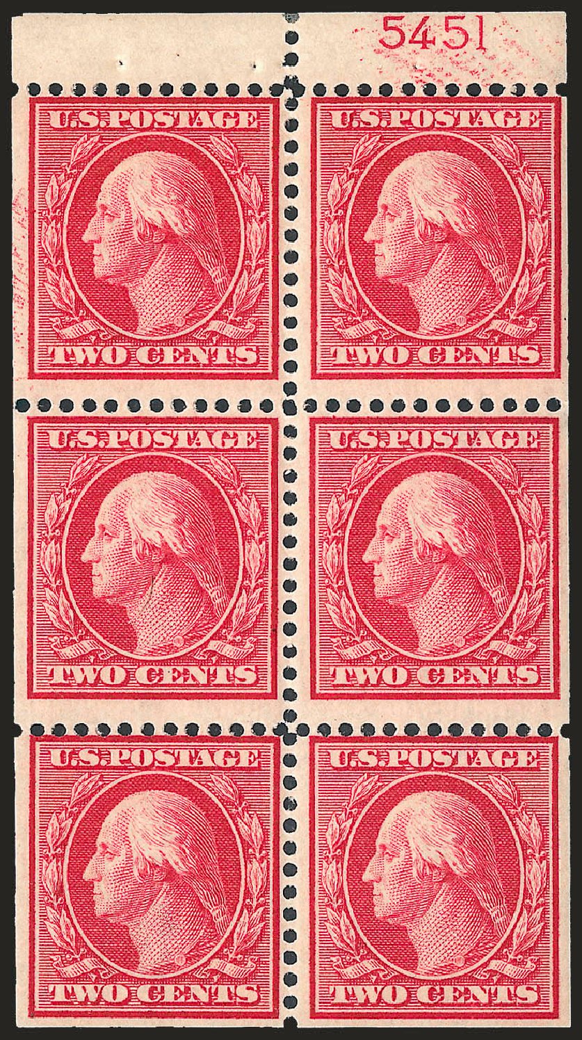 US Stamp Price Scott Cat. 375 - 2c 1910 Washington Perf 12. Robert Siegel Auction Galleries, Jun 2010, Sale 991, Lot 1192