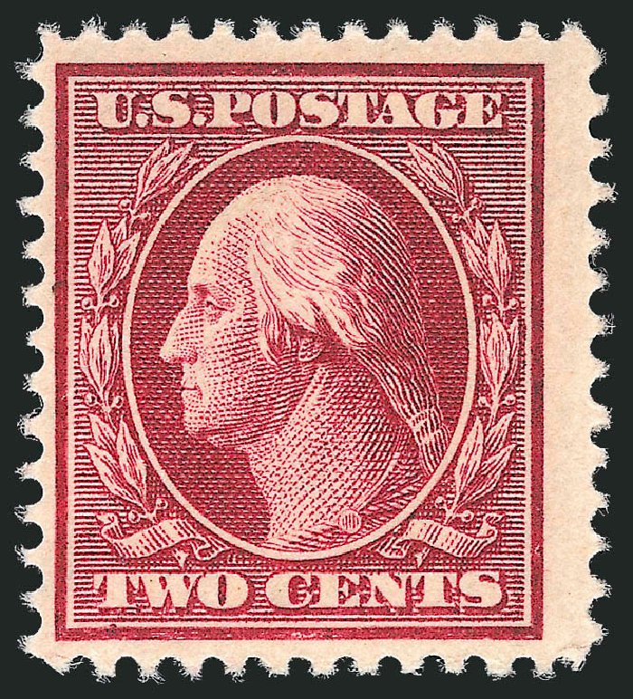 US Stamp Prices Scott Cat. 375 - 1910 2c Washington Perf 12. Robert Siegel Auction Galleries, Sep 2009, Sale 976, Lot 1963
