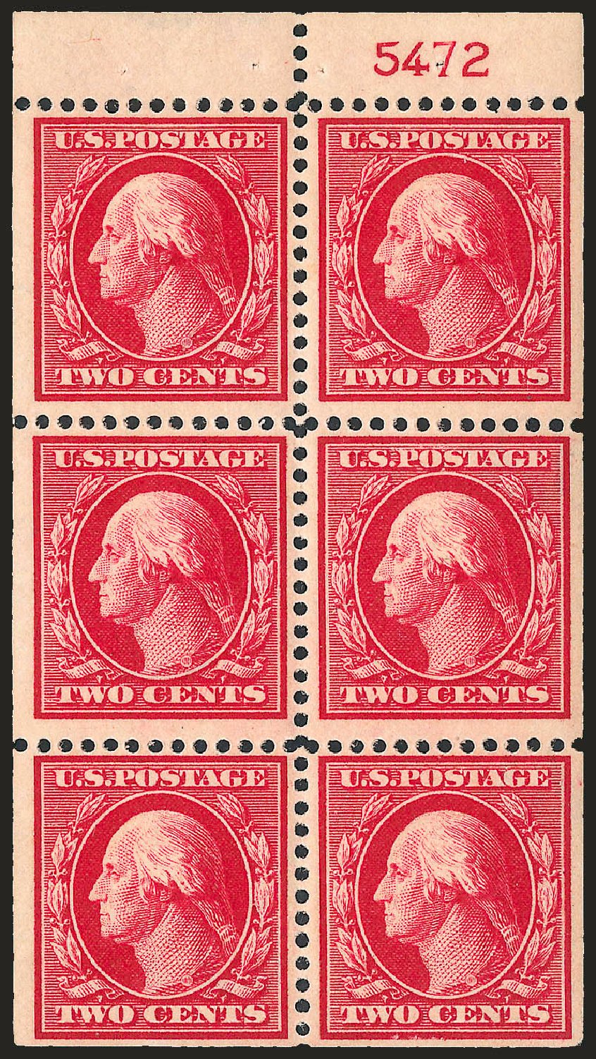 Values of US Stamp Scott Catalogue #375 - 2c 1910 Washington Perf 12. Robert Siegel Auction Galleries, Jun 2010, Sale 991, Lot 1193