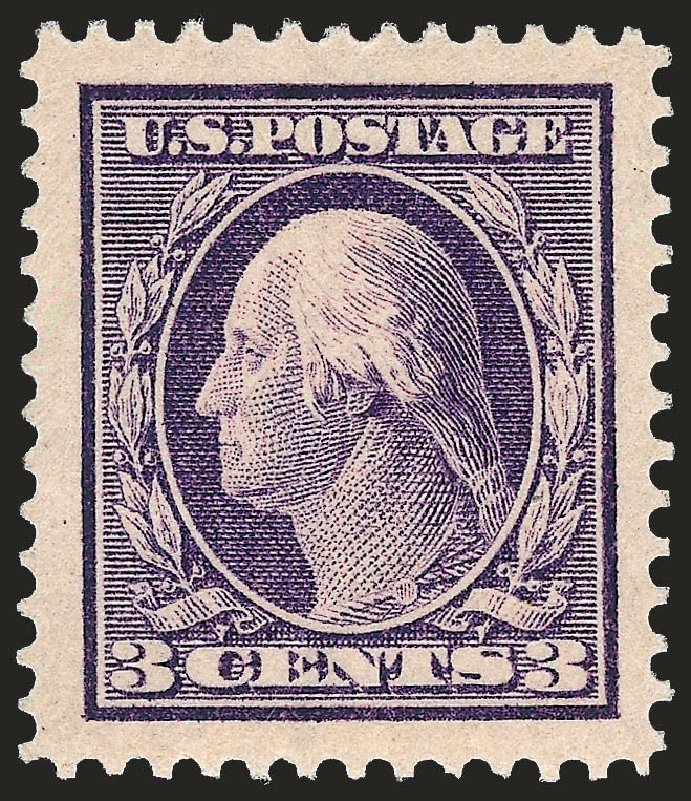 Price of US Stamps Scott Cat. 376 - 3c 1910 Washington Perf 12. Robert Siegel Auction Galleries, Dec 2008, Sale 967, Lot 4707