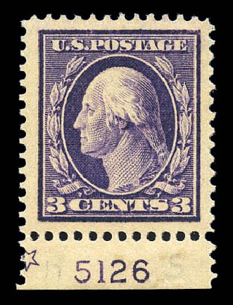 US Stamp Price Scott Catalog 376: 1910 3c Washington Perf 12. Matthew Bennett International, Sep 2010, Sale 333, Lot 3742