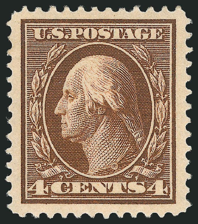 Cost of US Stamp Scott Catalog 377 - 4c 1911 Washington Perf 12. Robert Siegel Auction Galleries, Mar 2012, Sale 1019, Lot 754