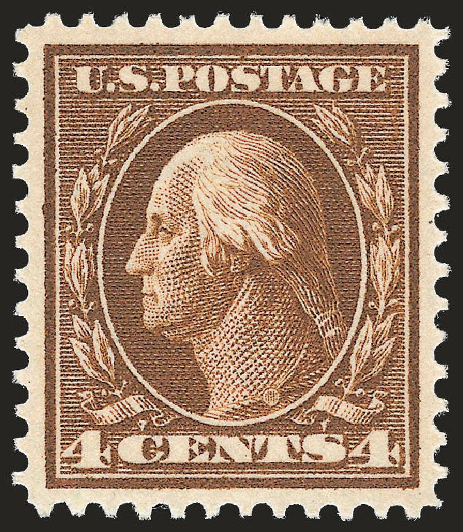 Price of US Stamps Scott Cat. #377 - 1911 4c Washington Perf 12. Robert Siegel Auction Galleries, Dec 2008, Sale 967, Lot 4714