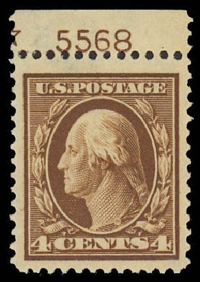 Price of US Stamps Scott Catalogue # 377 - 4c 1911 Washington Perf 12. Daniel Kelleher Auctions, Jun 2012, Sale 630, Lot 1792
