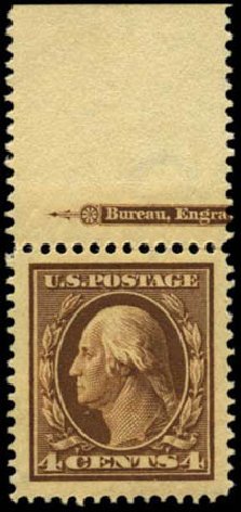 Cost of US Stamps Scott Catalogue # 377: 1911 4c Washington Perf 12. Harmer-Schau Auction Galleries, Feb 2012, Sale 92, Lot 1123