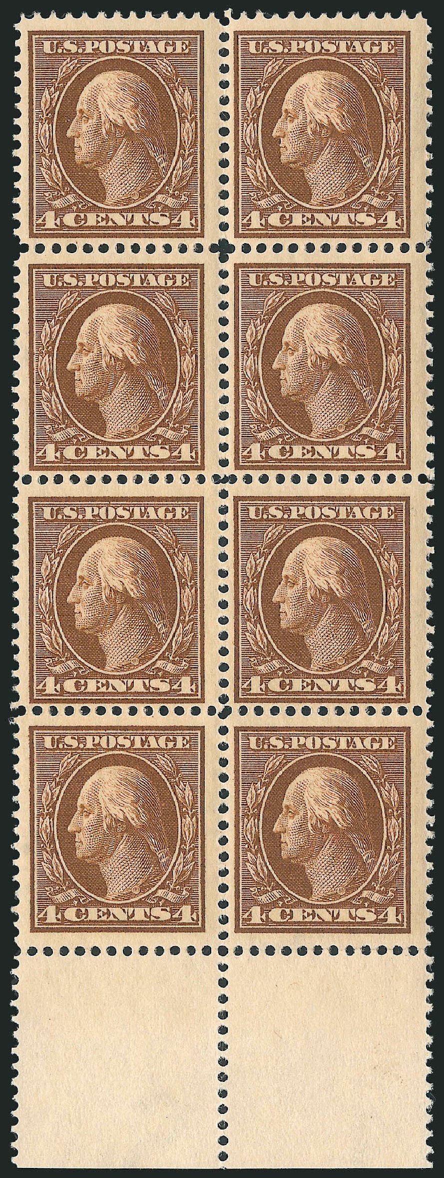 Cost of US Stamp Scott 377 - 4c 1911 Washington Perf 12. Robert Siegel Auction Galleries, Mar 2012, Sale 1019, Lot 756
