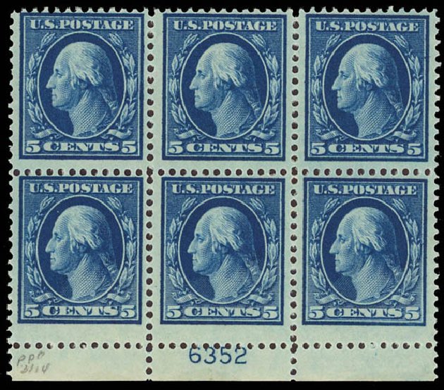 Price of US Stamp Scott Catalogue 378 - 5c 1911 Washington Perf 12. Daniel Kelleher Auctions, Aug 2012, Sale 631, Lot 1147