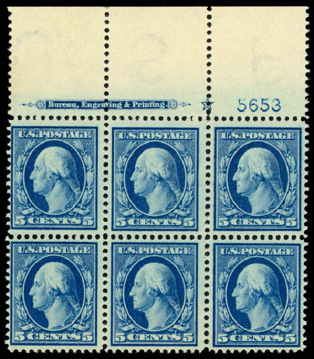 Costs of US Stamp Scott Catalog # 378: 1911 5c Washington Perf 12. Daniel Kelleher Auctions, Apr 2013, Sale 636, Lot 329