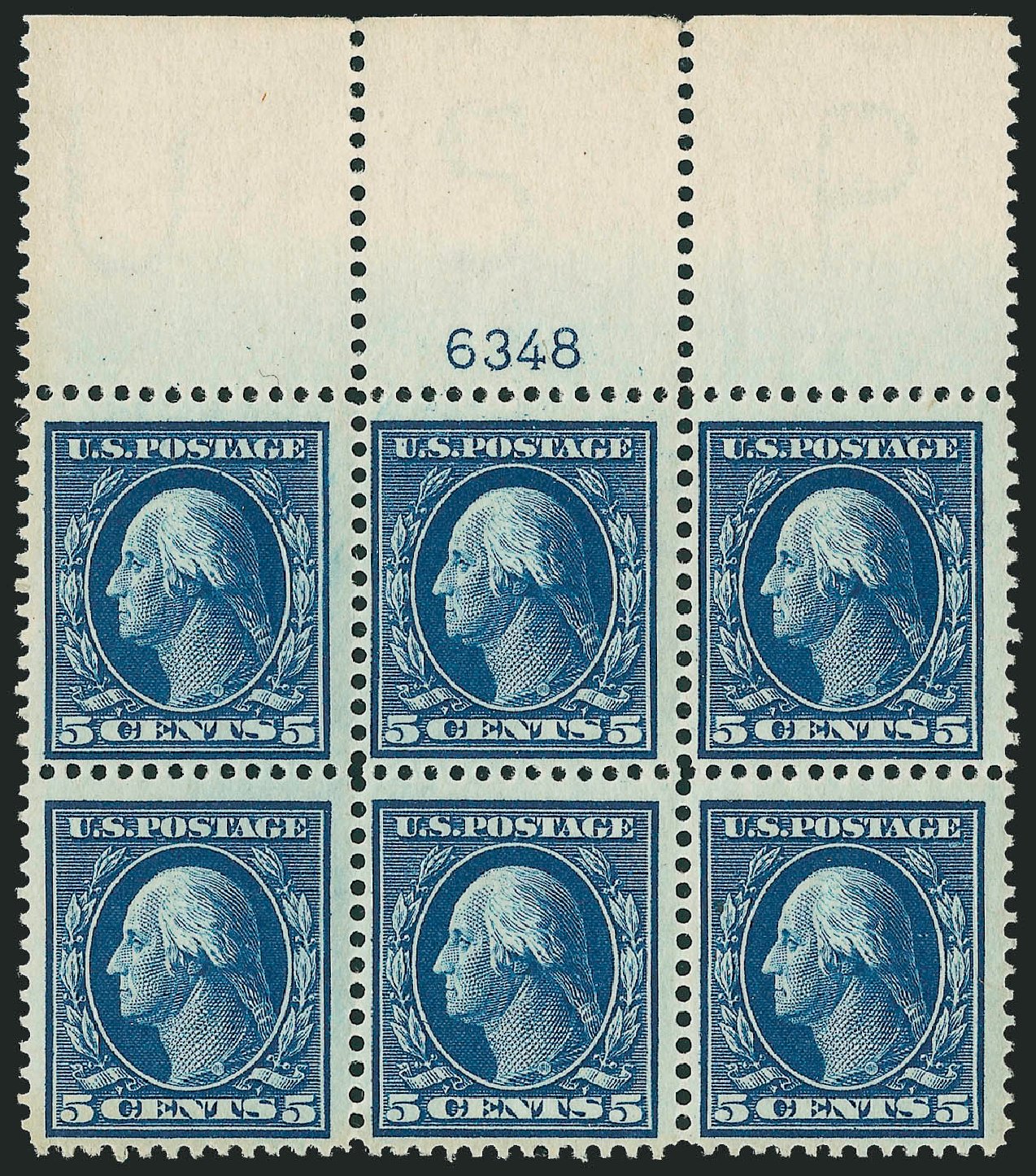 Value of US Stamps Scott Catalog #378 - 5c 1911 Washington Perf 12. Robert Siegel Auction Galleries, Oct 2011, Sale 1014, Lot 1831