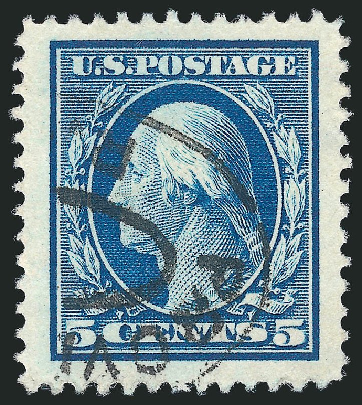 Values of US Stamps Scott Catalogue 378 - 5c 1911 Washington Perf 12. Robert Siegel Auction Galleries, Sep 2012, Sale 1028, Lot 351