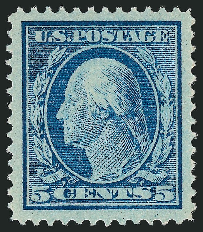 US Stamp Price Scott Cat. #378 - 5c 1911 Washington Perf 12. Robert Siegel Auction Galleries, Sep 2009, Sale 976, Lot 1964