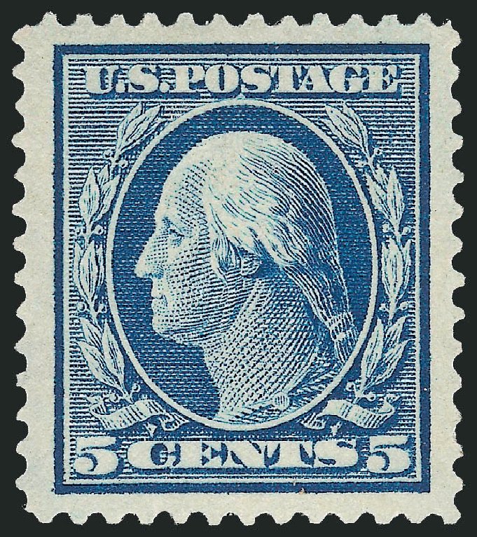 Price of US Stamps Scott Catalog 378: 1911 5c Washington Perf 12. Robert Siegel Auction Galleries, Jun 2009, Sale 975, Lot 1765