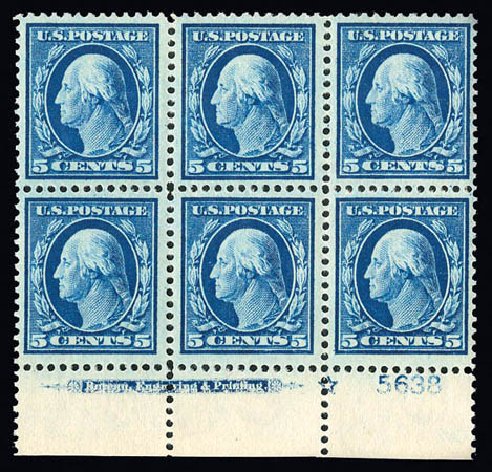 US Stamps Values Scott Catalog 378: 5c 1911 Washington Perf 12. Matthew Bennett International, Dec 2008, Sale 330, Lot 1762