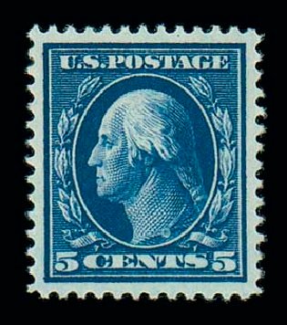Prices of US Stamps Scott Cat. # 378: 5c 1911 Washington Perf 12. Matthew Bennett International, Dec 2007, Sale 325, Lot 2013