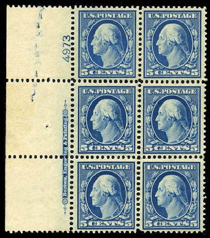 US Stamp Values Scott Catalog 378: 5c 1911 Washington Perf 12. Matthew Bennett International, Mar 2012, Sale 344, Lot 4543