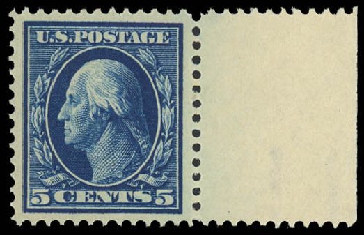 Costs of US Stamp Scott Cat. 378: 1911 5c Washington Perf 12. Daniel Kelleher Auctions, Oct 2012, Sale 632, Lot 1293