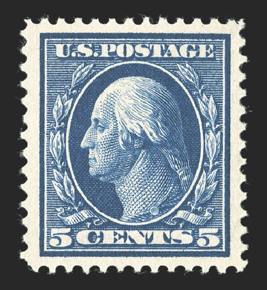 Costs of US Stamps Scott Cat. 378 - 1911 5c Washington Perf 12. Spink Shreves Galleries, Mar 2013, Sale 142, Lot 336