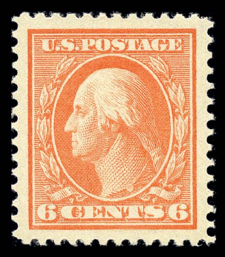 Values of US Stamps Scott # 379 - 1911 6c Washington Perf 12. Matthew Bennett International, Sep 2010, Sale 331, Lot 707
