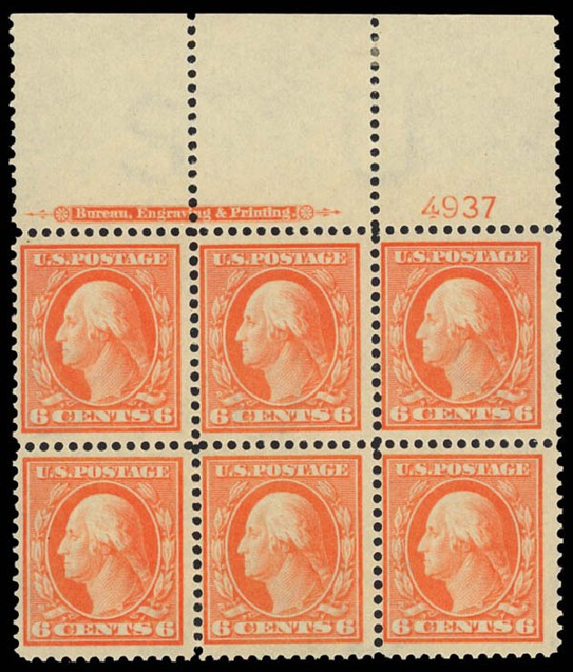 Price of US Stamps Scott Catalogue # 379 - 6c 1911 Washington Perf 12. Daniel Kelleher Auctions, Apr 2012, Sale 629, Lot 317