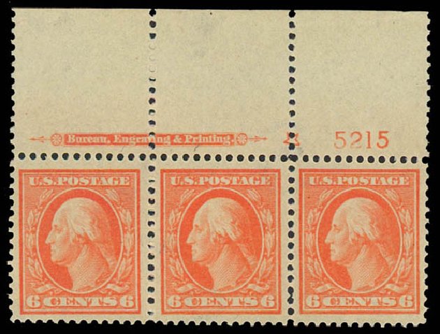 Value of US Stamp Scott # 379: 1911 6c Washington Perf 12. Daniel Kelleher Auctions, Sep 2013, Sale 639, Lot 3488