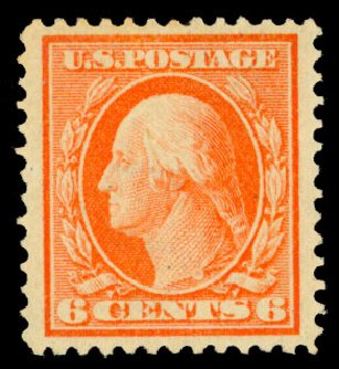 Prices of US Stamps Scott Catalog 379 - 6c 1911 Washington Perf 12. Daniel Kelleher Auctions, Dec 2013, Sale 640, Lot 348