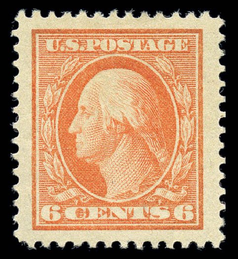 US Stamps Prices Scott # 379 - 6c 1911 Washington Perf 12. Matthew Bennett International, Sep 2010, Sale 331, Lot 709