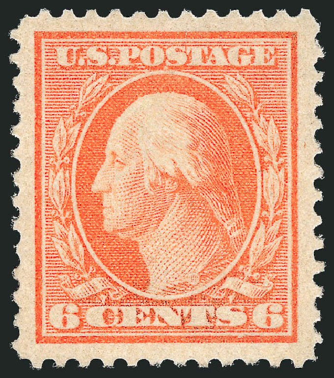 US Stamps Values Scott Catalogue #379 - 1911 6c Washington Perf 12. Robert Siegel Auction Galleries, Jun 2011, Sale 1011, Lot 719